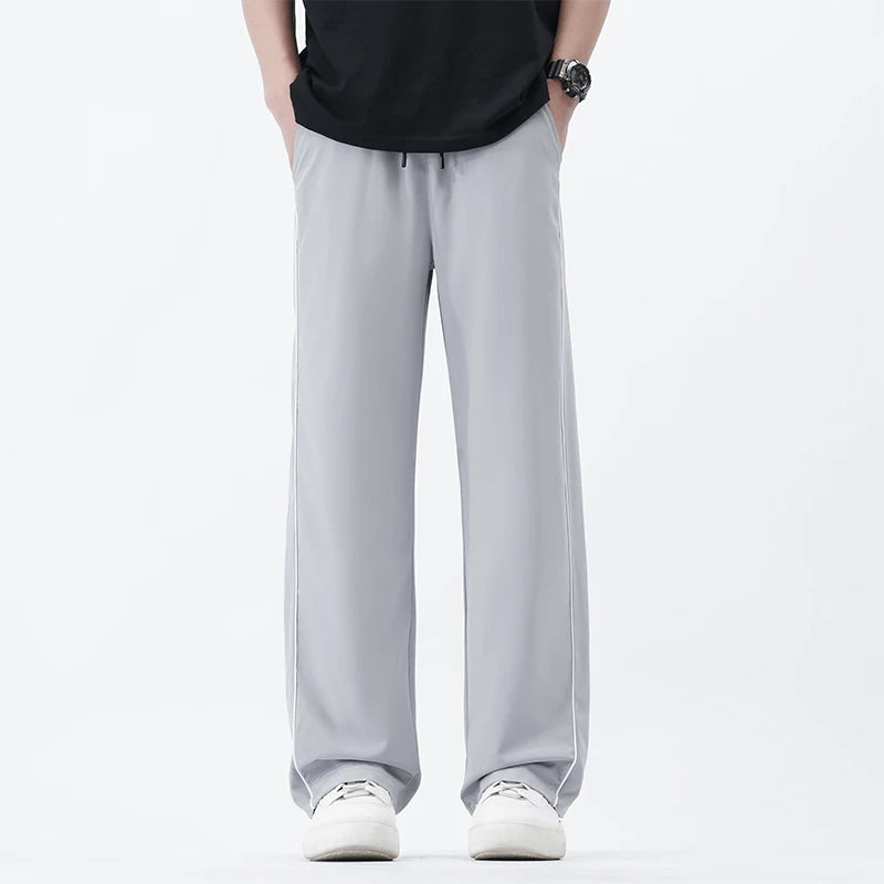 Summer Men Sweatpants Joggers Straight Pants Neutral Breathable Loose Outdoor Quick Drying Fabric Fitness Pants Casual Trouser
