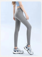 Ice Silk Shark Leggings Women High Waist Tummy Control Yoga Pants Buttery Soft Push Up Summer Thin Breathable Jeggings Workout