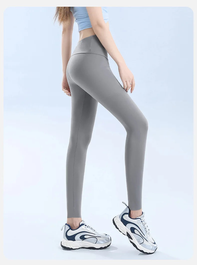 Ice Silk Shark Leggings Women High Waist Tummy Control Yoga Pants Buttery Soft Push Up Summer Thin Breathable Jeggings Workout