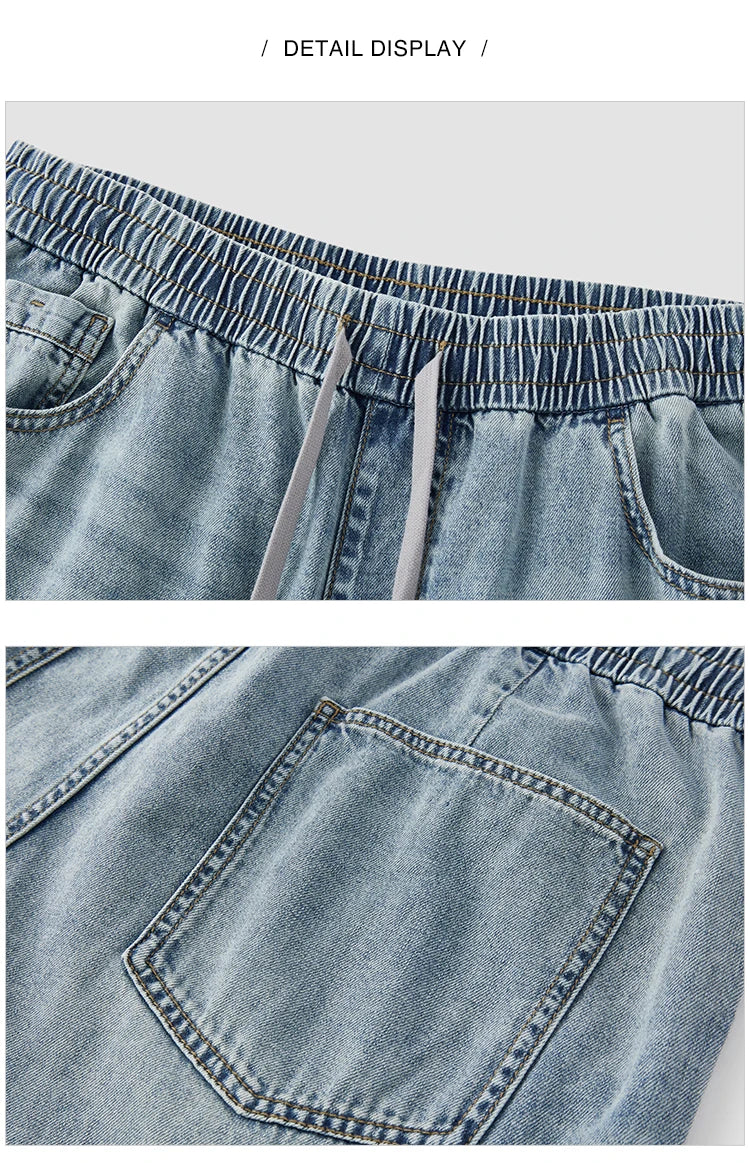 Semir Men Pants Denim American Vintage Loose Straight Leg Trendy Fashion Comfort Commute 2026 Summer Casual Style Top