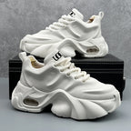 Plus Size Men'S 2026 New Dad Sneakers Thick Platform Sole Fashion Versatile Casual Athletic Shoes Trendy Comfortable Daily Shoes