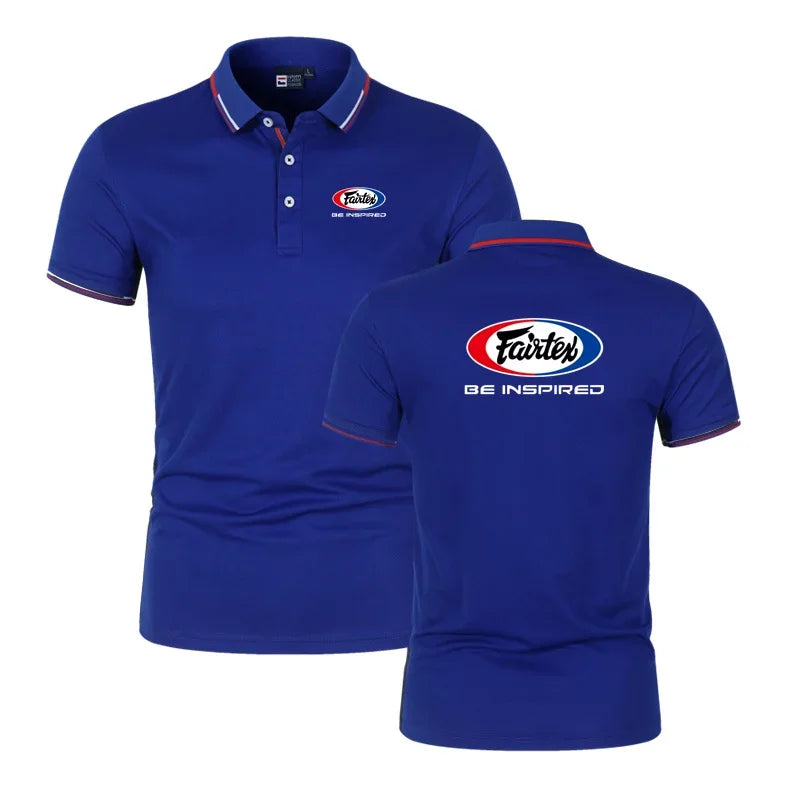 Fairtex Men'S Solid Short Sleeve Polo Shirt For Kickboxing Muay Thai Summer Business Casual Youth Popular T-Shirt