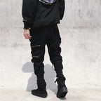Y2K Joggers Cargo Pants For Men Casual Hip Hop Pocket Male Trousers Sweatpants Street Ribbons Techwear White Pant Pantalon Homme