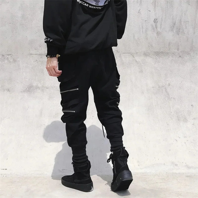 Mens Techwear Sweatpants Y2K Streetwear Jogging Pants Men Hip Hop Street Dance Casual Trousers Vintage Cargo Pant Pantalon Homme
