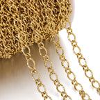 1Meter/Pack 304 Stainless Steel Knot Gold Steel Color Handmade Chains for DIY Necklace Bracelets Jewelry Making Accessories