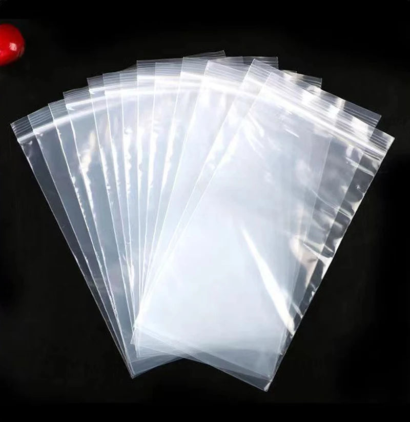 100Pcs/Bag Transparent Mobile Phone Dust Bag Zipper Self Lock Waterproof Phone Pouch Cover for iPhone 15/14/13 Pro MAX Samsung