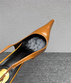 Women's Designer Heels Patent Leather Pointed Toe Sculptural Thin High Heels Sandals Pumps Runway Chic Luxury Party Dress Shoes