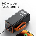 50000mAh Large Capacity Power Bank PortableUSB C 100W Fast Charging External Spare Battery For IPhone Xiaomi Samsung