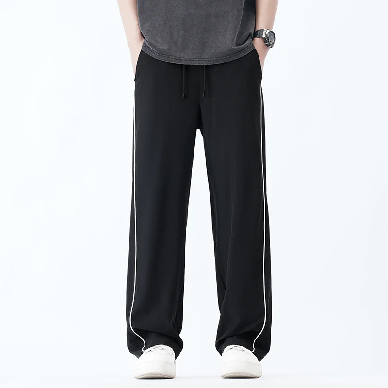 Summer Men Sweatpants Joggers Straight Pants Neutral Breathable Loose Outdoor Quick Drying Fabric Fitness Pants Casual Trouser