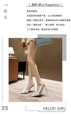 French Bride Gold Wedding Shoes spring women Thin Heel Pointed Shallow Mouth Flower Rhinodrill High Heels  Fashion Sandals