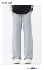 Summer Men Sweatpants Joggers Straight Pants Neutral Breathable Loose Outdoor Quick Drying Fabric Fitness Pants Casual Trouser