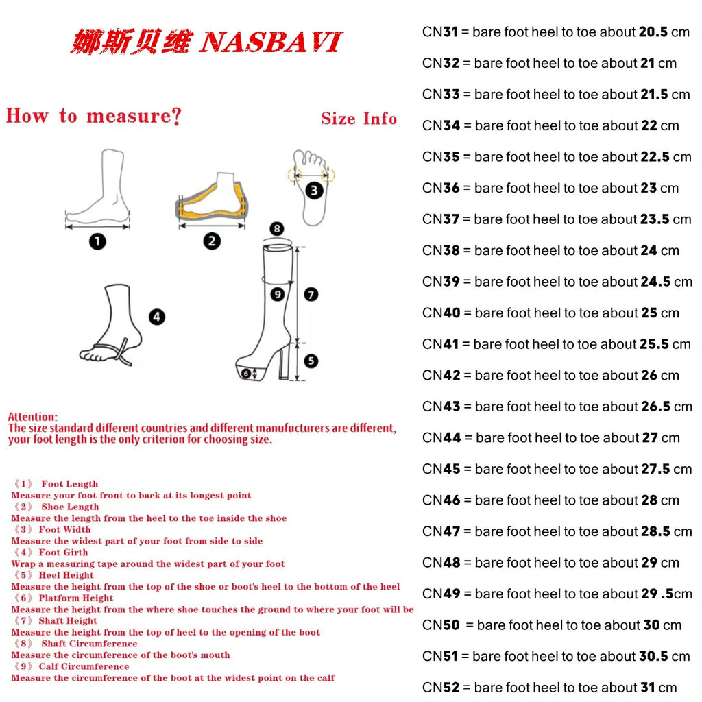 NASBAVI Summer Fashion Women Sandals Round Toe Chunky Heels 12cm Platform 3.5cm Zipper Crystal Plus Size 48 49 50 Party Shoes