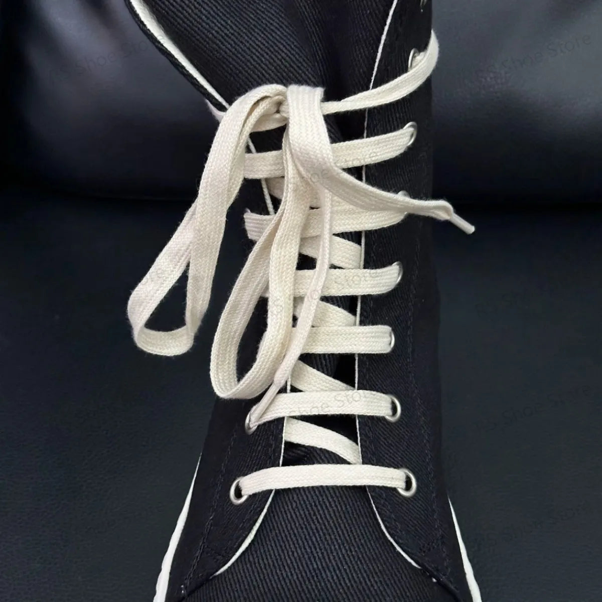 Ro Classic Design Black Canvas Boot High Top Shoe Men Casual Shoes Luxury Zipper Women Sneaker s Ankle Boots Sneakers