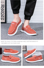 Men's Washed Fabric Casual Shoes Anti Slip and Wear-resistant Driving Shoes Canvas Shoes