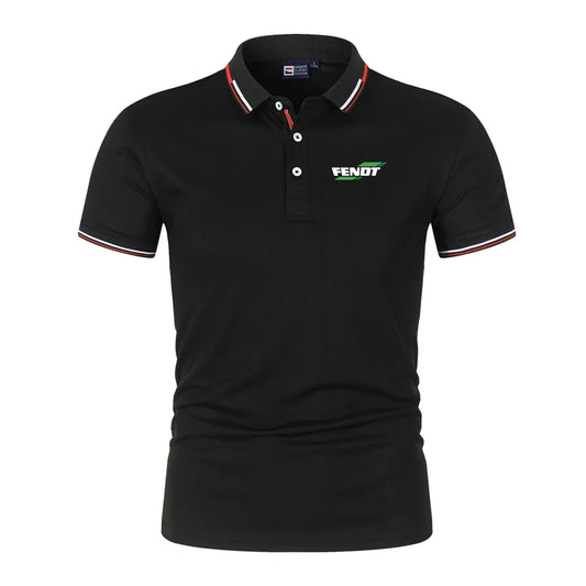 Tractor FENDT Men's Polo Shirts Casual Short Sleeve Turn Down Mens Shirts Fashion Streetwear Polos for Men 4XL