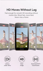 TELESIN Magnetic Phone Selfie Monitor Screen Vlog Selfie For iPhone Android Iphone Wireless Remote for MagSafe ZOOM Control