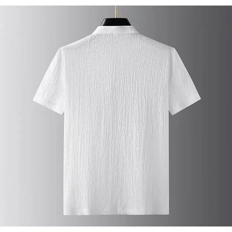 Men's sets (Shirt + trousers) 2026 summer new style fashion men shirt short sleeve shirt High quality shirts male Two Piece