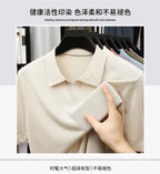 100%  Lyocell Knitwear 2025 Men Spring Summer Trendy Turn Down Collar Knit Tees Short Sleeve Breathable Knit Tops