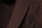 Men Cardigan Casual V-Neck Long Sleeve Sweater Men Coat