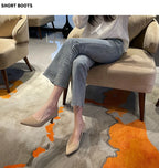 Beige Pointed Toe Kitten Heel Pumps Slip On Dress Shoes Comfortable Non Slip For Business Office Wedding Party Daily Wear  New