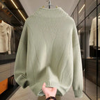 2026 Autumn Men's High Quality Comfortable Loose Solid Color Knitted Cardigan jacket Men's Fashion Trend Casual Sweater men