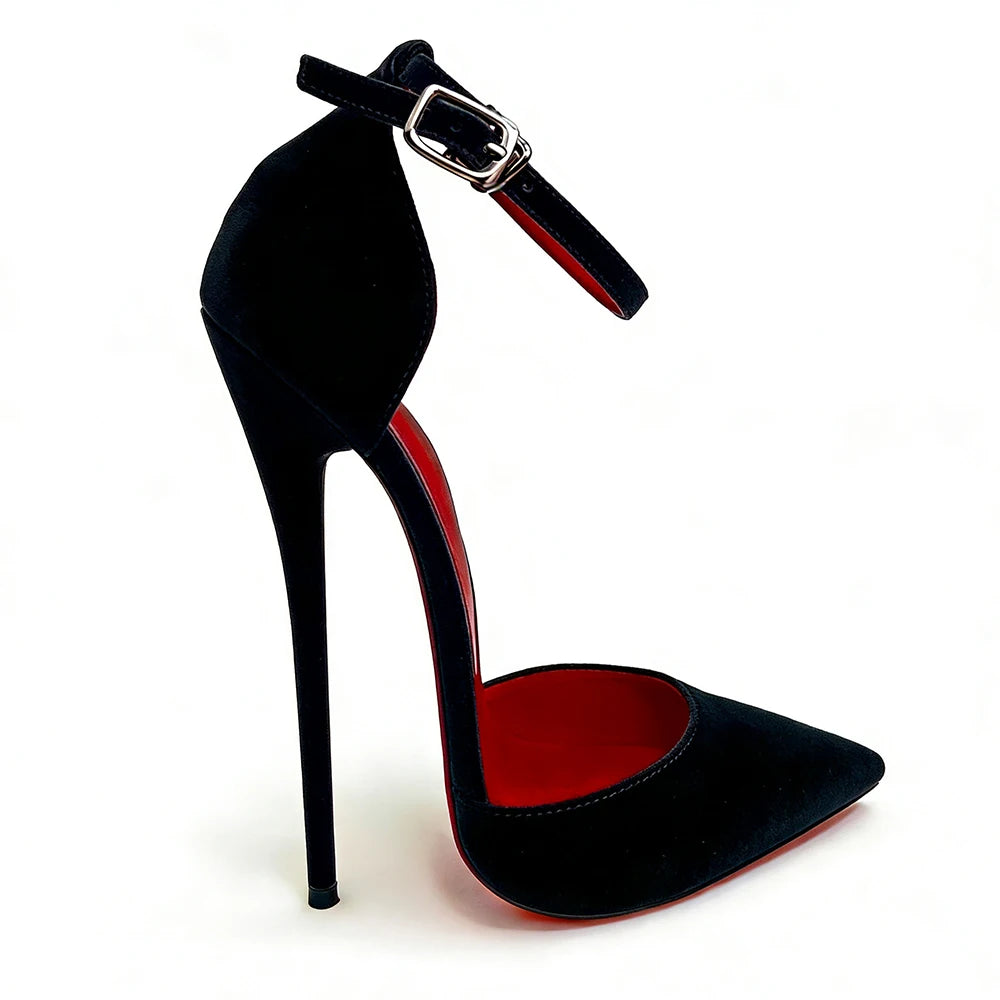 NEW 16cm Ultra High Heel Pumps Ankle Strap Pointed Toe Sexy Unisex Party Shoes for Catwalk/runway Photoshoot Drag Queen Events