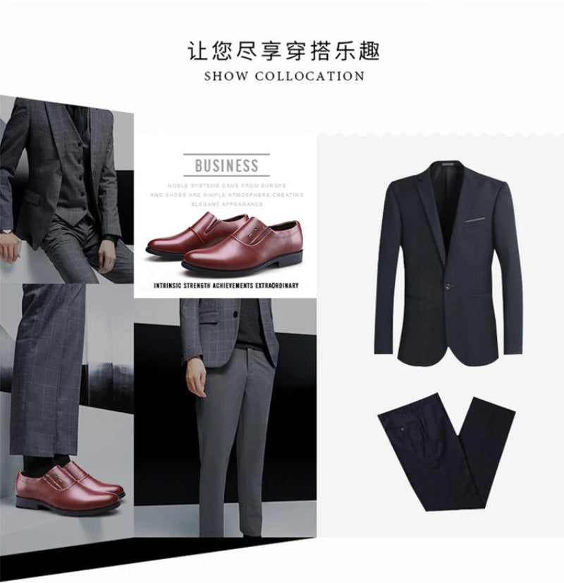 Mens Black Genuine Leather Perforated Metal Decor Lace Up Formal Business Office Breathable Summer Shoes Hollow Stylish Simple