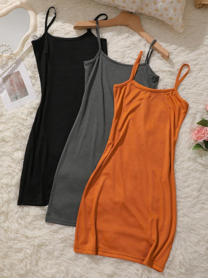New Summer Stretch Mini Dress 2026 Women Sexy Bodycon Skirt Strap Beach Outfit Tight Wrap Hip Dress Sleeveless Camisole Sundress