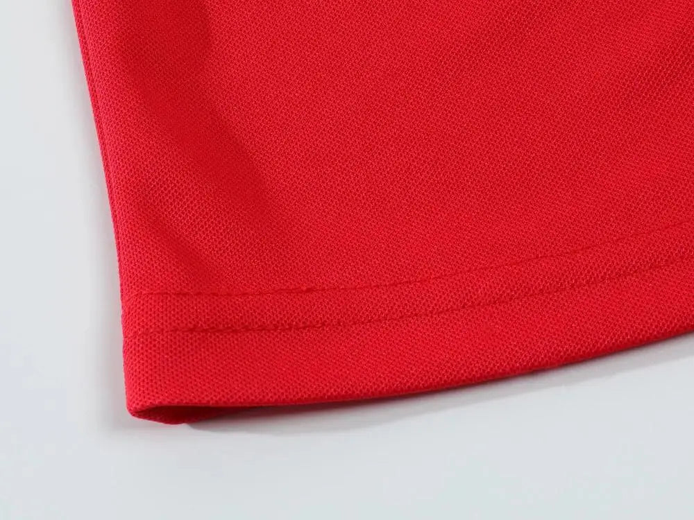 Men Fashion Breathable Minimal Print Polo Shirts Color Striped Collar Short Sleeve Tops Trendy Versatile Daily Office Casual Tee