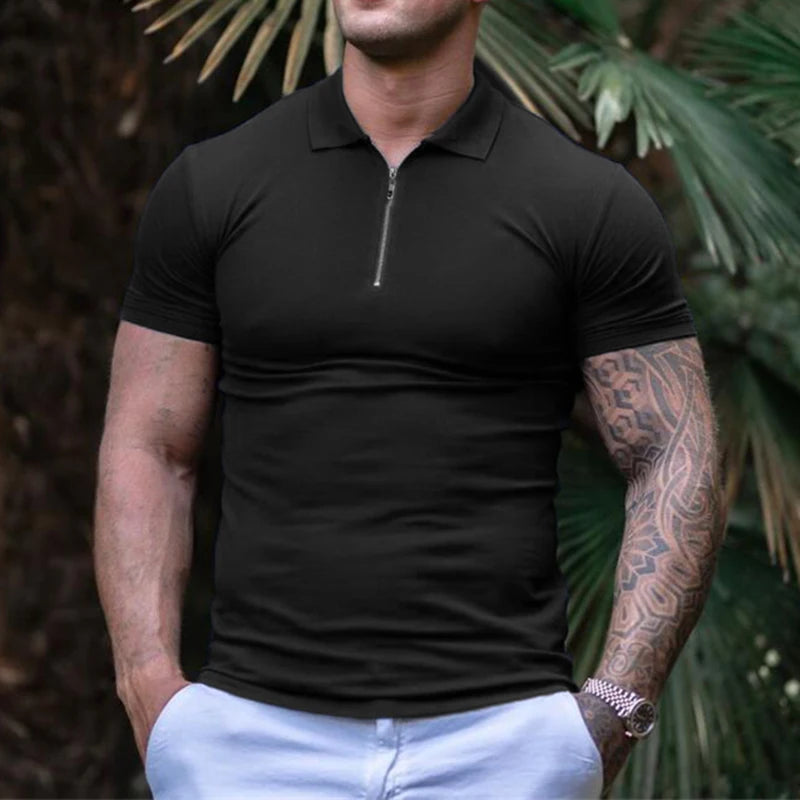 Plain Compression Tight Milk Silk Shirts Summer Quick Dry Short Sleeve Polo Shirts Gym Fitness Trainning Bodybuilding Clothing