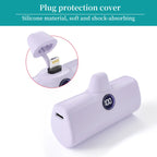 Mini Power Bank 5000mAh Poratable Fast Charge Wireless Type-C/Lightning Plug External Battery Powerbank