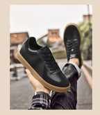 Invisible Height-Increasing Shoes 8cm German Training Shoes for Men, Summer Breathable Casual Sneakers, Genuine Leather Retro Versatile Forrest Gump Shoes 6cm
