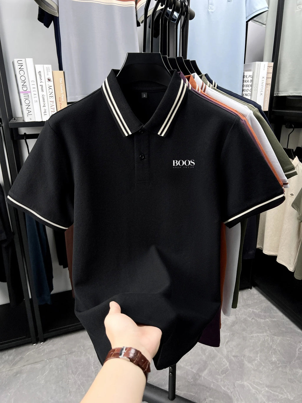 100% pure cotton high-quality T-shirt summer new men's short sleeve business casual polo shirt exquisite brand embroidered top