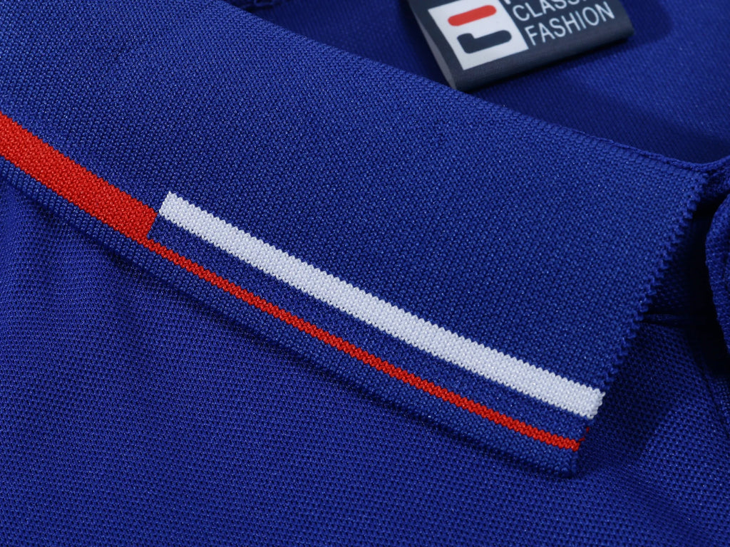 Summer Polo T Shirt Men's Solid Color Polo Shirt Short Sleeved T-shirt European and American Loose Stand Up Collar Casual Top