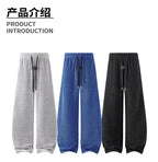 Men's Mesh Jogger Pants Wide Leg Drawstring Elastic Waist Baggy Curved Sweatpants Athletic  Relaxed Fit Casual Lantern Pants