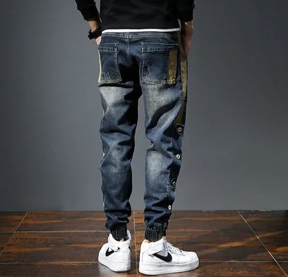 Elastic Man Cowboy Pants Stretch Y2k Vintage Designer Trousers 90s Streetwear Stacked Wide Leg Soft Denim Original Jeans for Men
