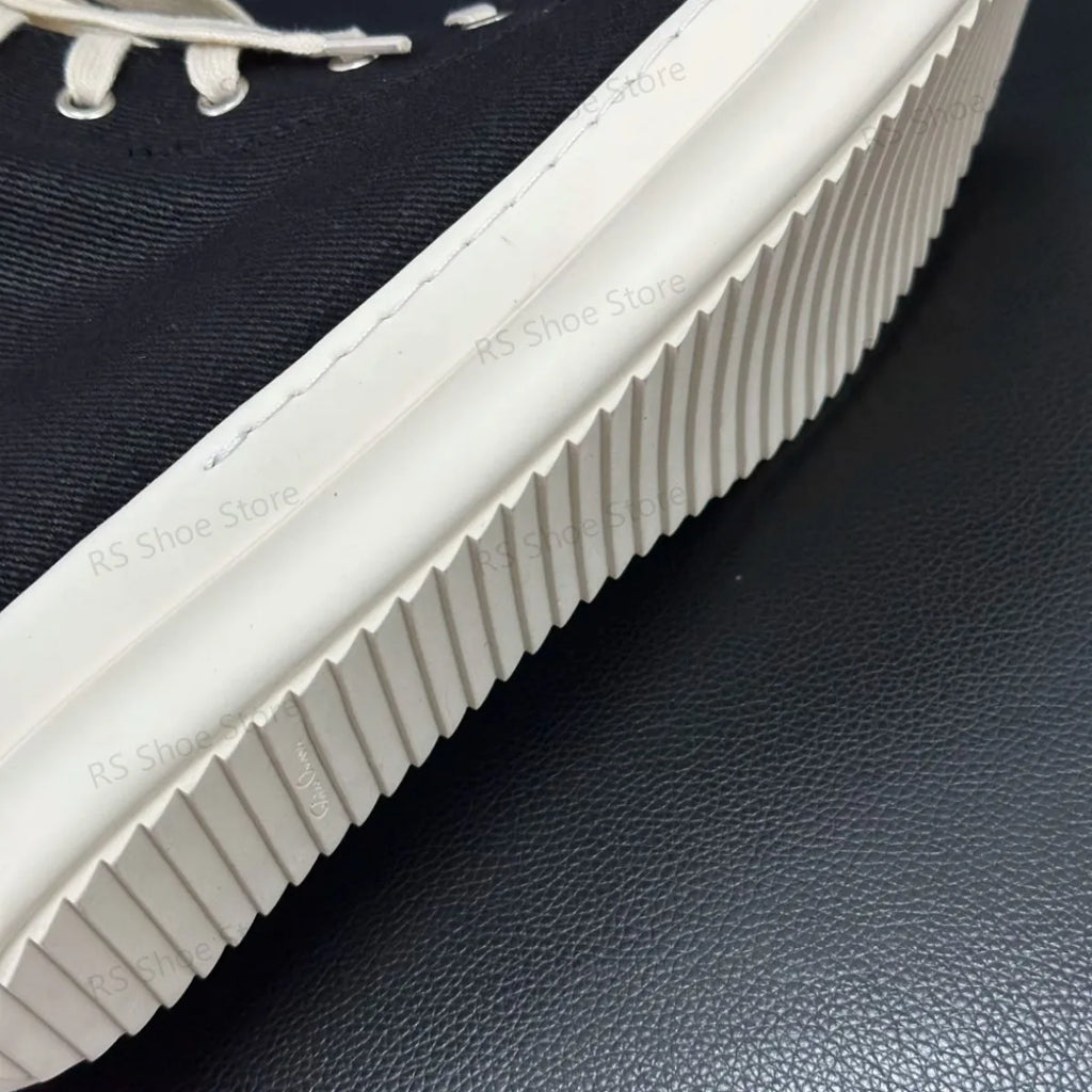 Ro Classic Design Black Canvas Boot High Top Shoe Men Casual Shoes Luxury Zipper Women Sneaker s Ankle Boots Sneakers