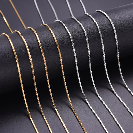 Wholesale 45/50/60/70cm Snake Long Chain Necklace Stainless Steel Necklaces For Women Men Jewelry Neck Chokers Catenina Collana