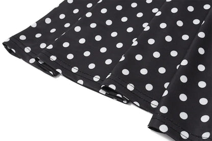 Polka Dot Elegant Off Shoulder Sleeveless Backless High Waist Halter Mini Dress Y2K Summer Fashion Club Party Vestidos