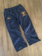 Y2K Retro Navy Sweatpants Letter Badge Embroidery Casual Pants American Trend Hip Hop Streetwear Terry Unisex Baggy Sport Pants