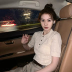 New Summer Fashion 100% Cotton Women Hollow-out Sweater T-shirt Short-sleeve Polo Collar Pullover Tees Korea Casual Knitted Tops