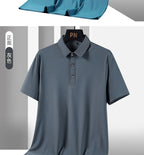 Summer Plus Size 7xl 8xl 9xl Polo Shirt Men Quick Dry Ice Silk Breathable Polo Men's Oversize Business Polo Shirt Brand Clothing