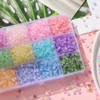 100pcs/lot 2x4mm Ice Seed Gradient Glass Beads Round Beads Colorful Uniform Rice Shape for DIY Handmade Jewelry Bracelet Making