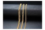 Vnox 3-7mm Cuban Chain Necklaces for Men Women, Stainless Steel Miami Curb Links Chain, Basic Cool Boy Collar