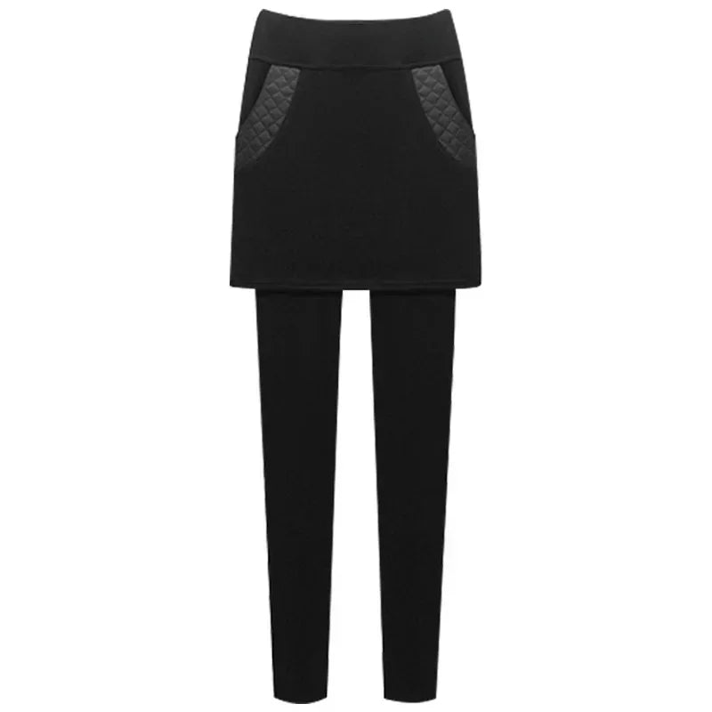 M-6XL clothes Thicker Warm Women Winter Leggings Female Casual Outer Wear leggins Pants Skirt Sweatpants High Waist Leggings