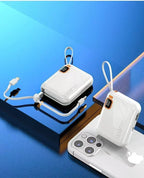 Portable Mini Power Bank, 66W, 20000mAh, Built-in Cable, PD20, Super Fast Charging, Compact, New