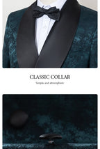 luxury 2-piece suit set men's party outfit high-end double breasted business casual suit groom's wedding dress shawl collar