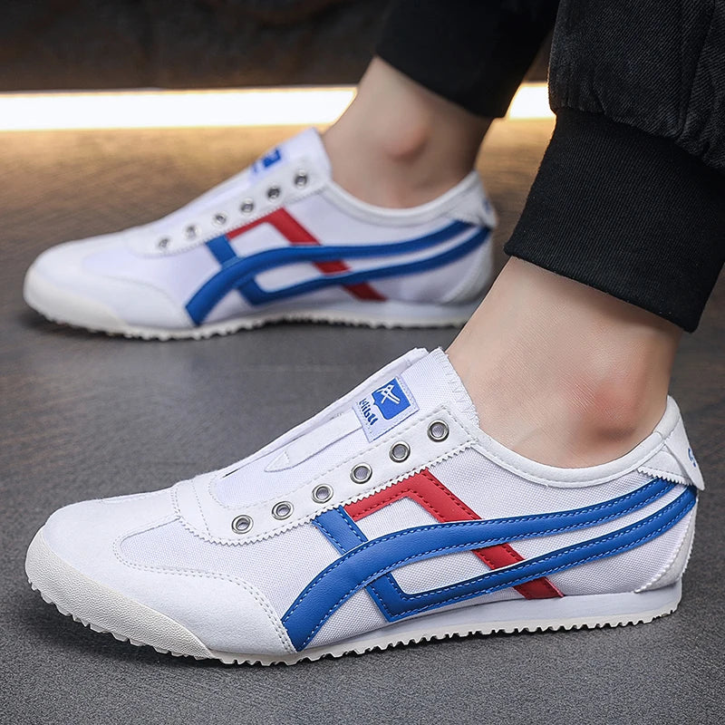 Design Canvas Mesh Shoes Men Casual Sneakers Flat Sports Shoes Walking Running Ligthweight Anti-skid Breathable Sale Promotion