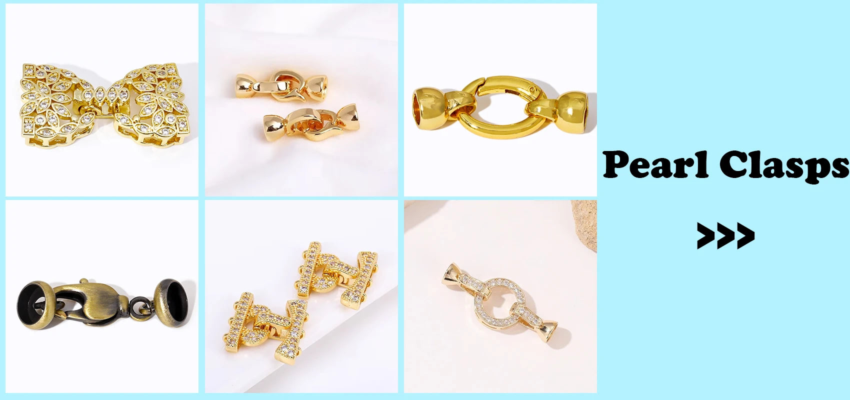 Brass Crystal Agate Pendant Pinch Bails,18k Real Gold Plated Inlaid Zircon Pendant Clips Clamp Pinch Bail,Supplies For Jewelry