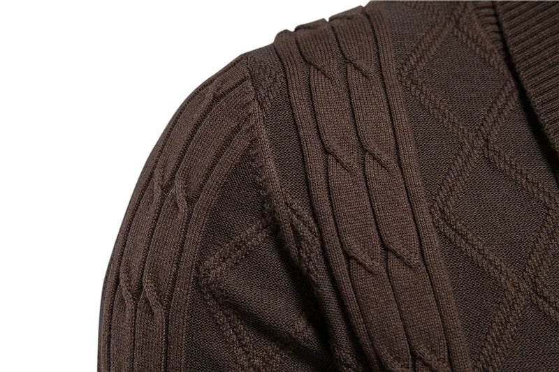 Men Cardigan Casual V-Neck Long Sleeve Sweater Men Coat